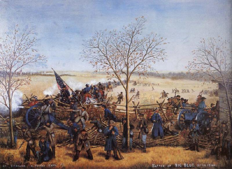 Samuel J.Reader The Battle of the Blue October 22.1864 China oil painting art